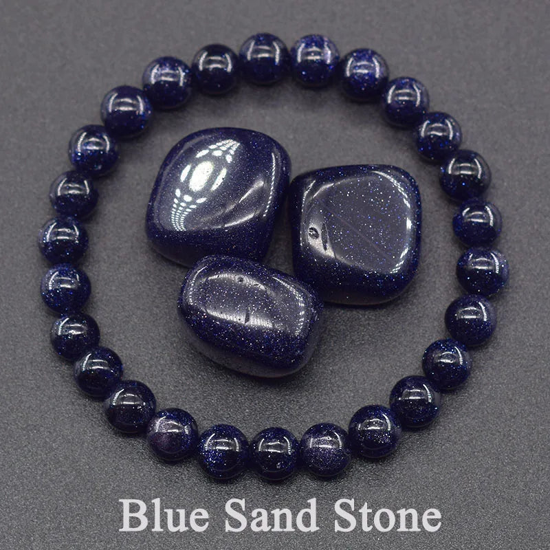 Bracelets originaux en perles d'apatite bleue Reiki pour hommes et femmes, pierre naturelle, Circulation sanguine, stimule l'enthusiasme, bijoux de soins de santé Léor
