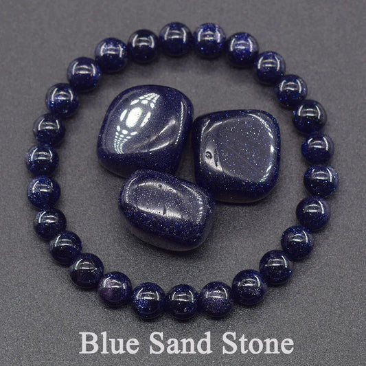 Bracelets originaux en perles d'apatite bleue Reiki pour hommes et femmes, pierre naturelle, Circulation sanguine, stimule l'enthusiasme, bijoux de soins de santé Léor